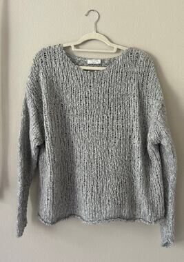NWOT ARITZIA THE GROUP Gray Loose Knit Merino Wool Oversized Sweater Size S